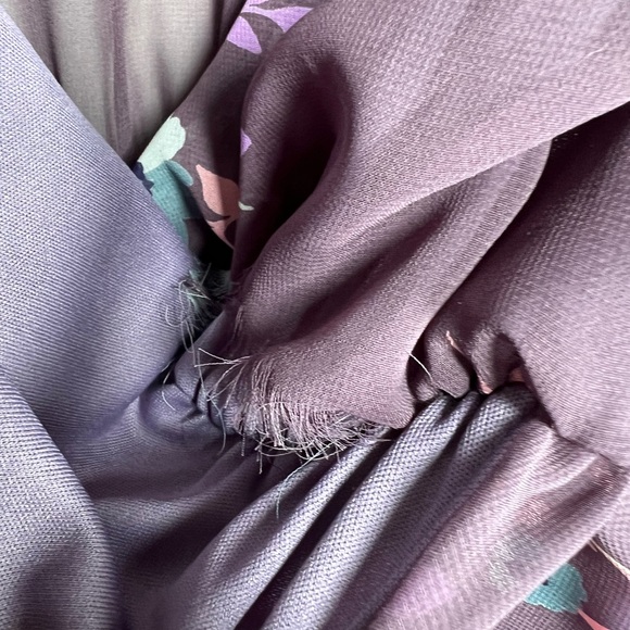 Altar’d State Sheer Purple Floral Lined Romper Size Small - Picture 8 of 8